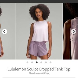 Lululemon Athletica Pink Crop Tank Top